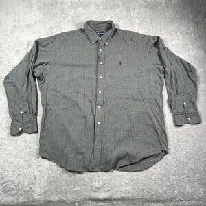 Ralph‎ Lauren Blake Button Down Shirt Men's XL Green Plaid Checkered Outfdoorsy
